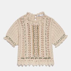 NEW: Zara Crocheted Top | Size: M
